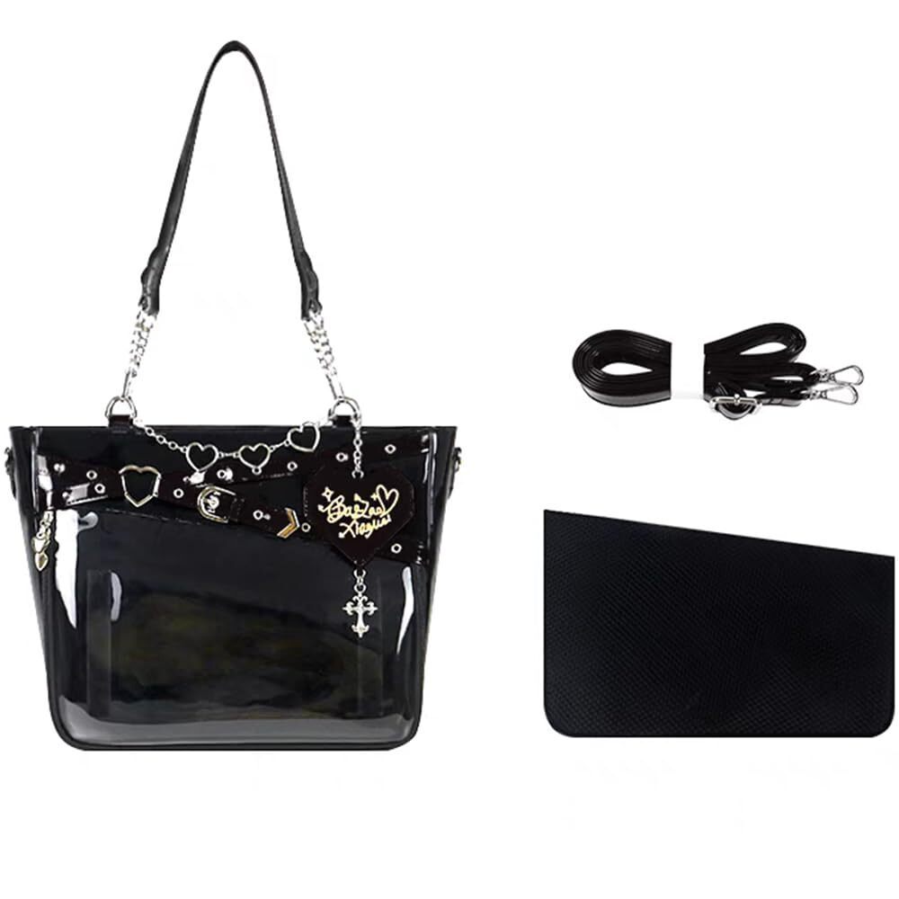8765 Cute Ita Bag for Pin Display with Insert, Anime Preppy Shoulder Bags
